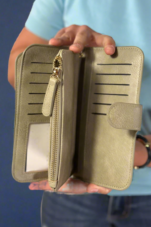 Annie Multi Section Wallet - Sage