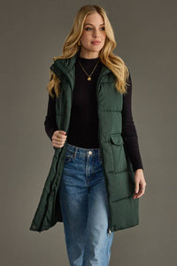 Dark Green Long Vest
