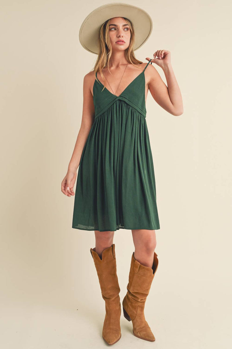 Darsi Spaghetti Strap Dress - Emerald