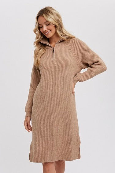 Zip clearance sweater dress