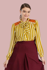 Color Contrast Striped Top