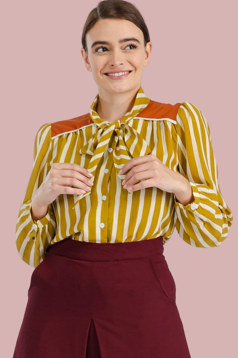 Color Contrast Striped Top