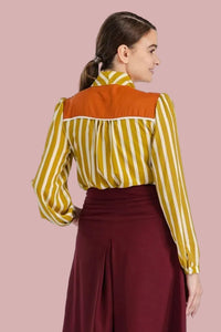 Color Contrast Striped Top