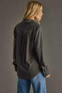 Dark Gray Super Soft Button Up
