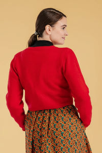 Pocket Cardigan - Red