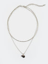 Talisman Layered Necklace Silver