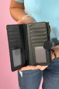 Crissy Woven Wallet - Black