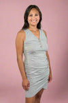 Twisted Scrunch Dress - Grey
