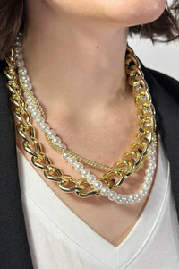 Chunky Pearl Layered Necklace