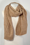 Soft Ribbed Oblong Scarf - Beige