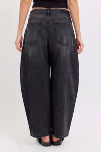 Black Barrel Leg Jean C271