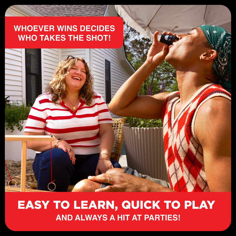 Buzzed 4-Way Hook & Ring Drinking Game Ages 21+