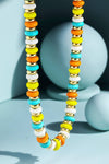 Colorful Wood Disk Bead Necklace - Multi