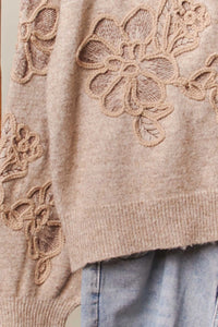Embroidered Floral Detail Sweater