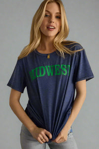 Midwest Tee - Heather Navy