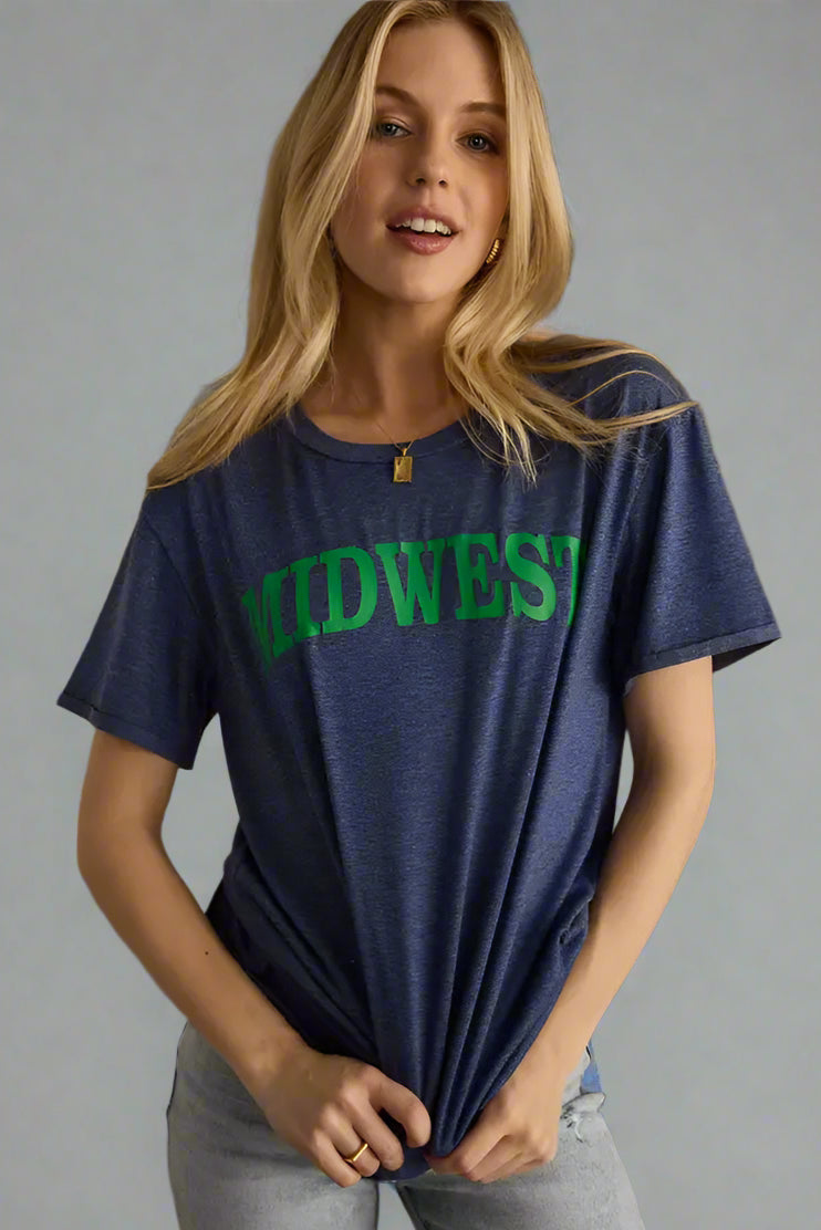 Midwest Tee - Heather Navy
