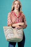 Myth Jute Wood Handle Tote Bag