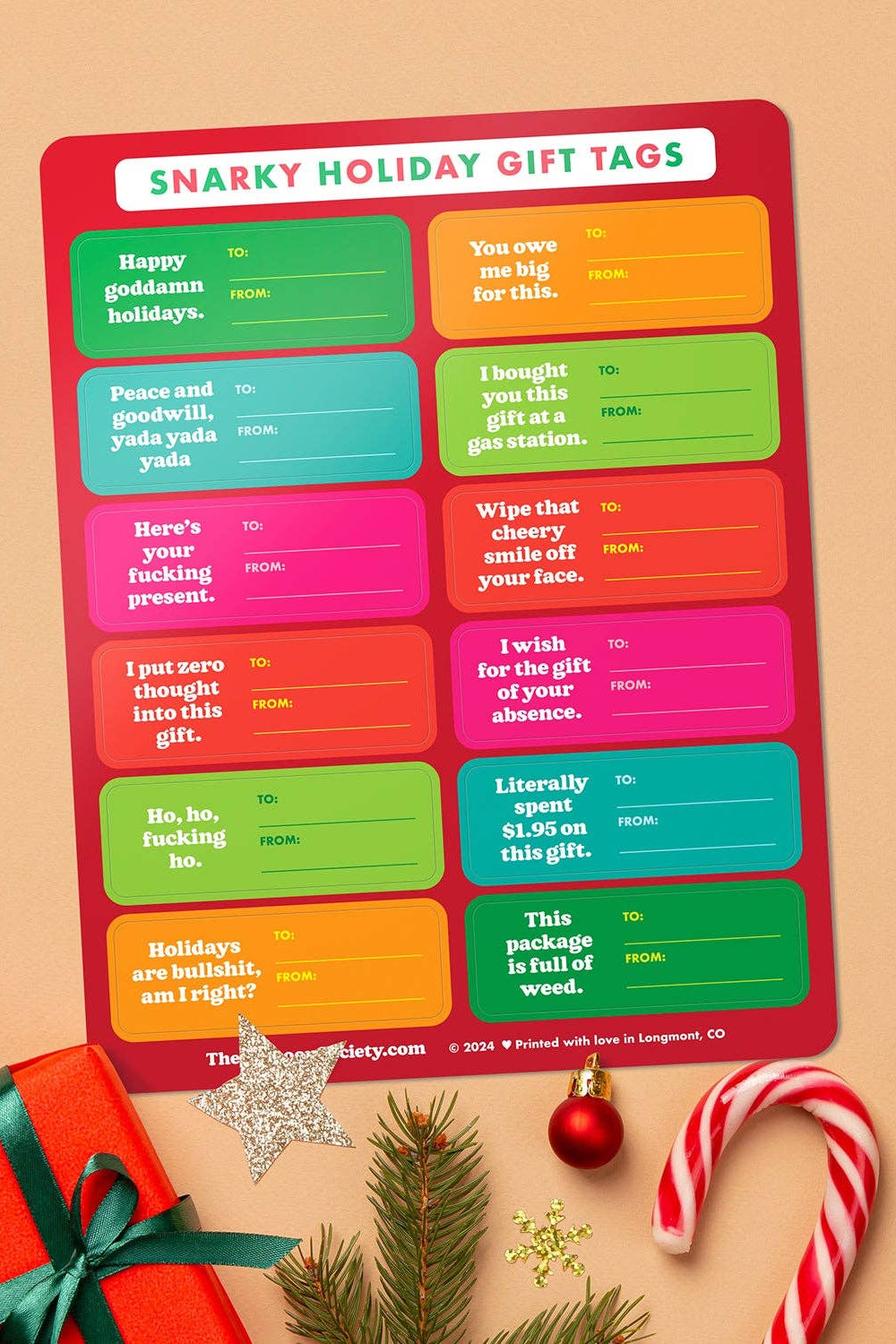 Sticker Sheet - Holiday Gift Tags