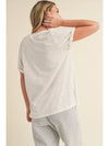 Zoie Rolled Sleeve Tee - White