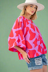 Open Sleeve Top - Lilac Coral