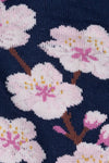 Close-up of cherry blossom pattern on a dark background