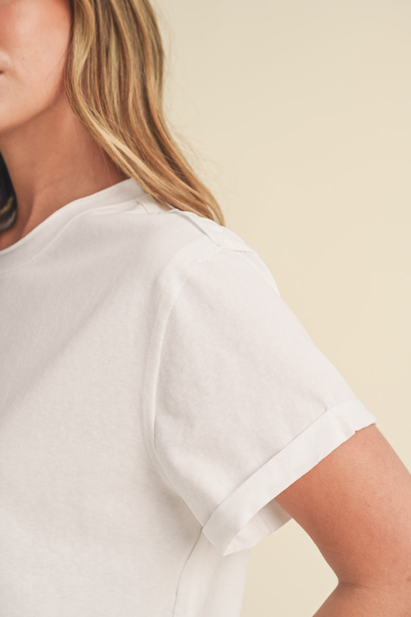 Mali Tee Raw Hem - White