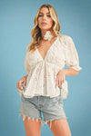 Hazle Eyelet Embroidered Top - White