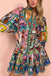 Printed Ruffles Dress - Multi