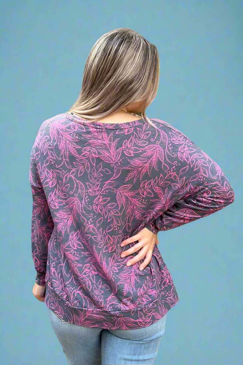 Pink Leaf Top