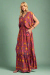 Kaftan Maxi Dress - Mulberry
