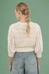 Hendry 3/4 Sleeve Cardigan - Cream