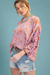 Ruffle Sleeve Top - Lavender Tea