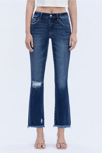 High Rise Distressed Kick Flare Jeans LV1549