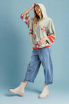 Star Patch Mineral Wash Hoodie - Sage