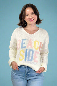 Beach Side Light Weight Sweater - White