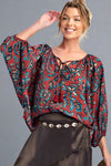 Sheen Dolman Top - Red Bean