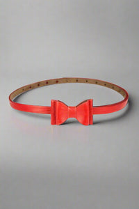 Retro Bow Belt - Red