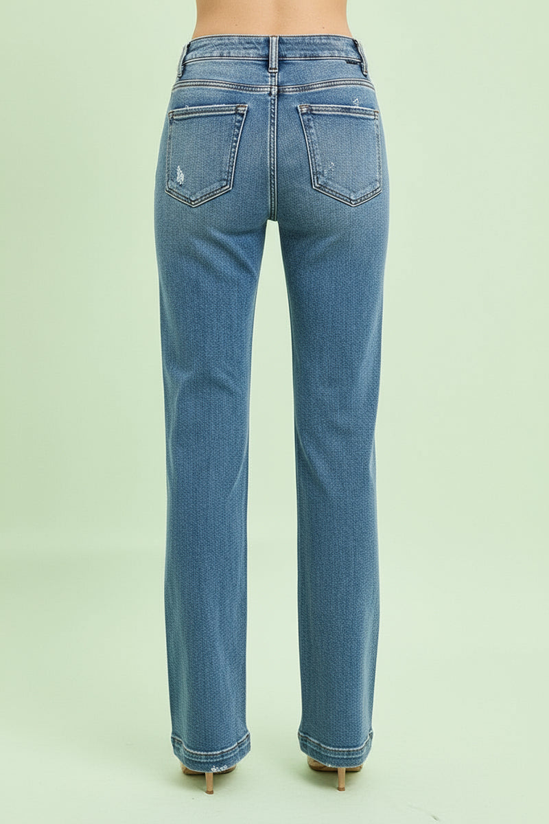 Tummy Control High Rise Straight Jeans R17