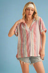 Cassy Top - Red Aqua