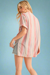 Cassy Top - Red Aqua
