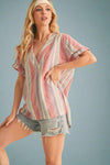 Cassy Top - Red Aqua