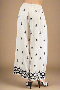 Lightweight Embroidered Pant - Oatmeal