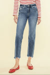 High Rise Slim Straight Jeans KC06