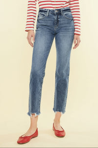 High Rise Slim Straight Jeans KC06