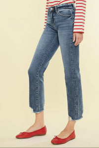 High Rise Slim Straight Jeans KC06