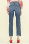 High Rise Slim Straight Jeans KC06