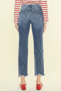 High Rise Slim Straight Jeans KC06