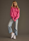 Quarter Zip Sweatshirt - Bright Pink