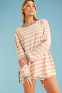 Onida Stripe Top - Pink