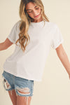 Mali Tee Raw Hem - White